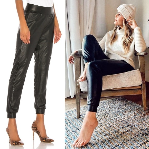 Commando Faux Leather Jogger Pants - Picture 3 of 15